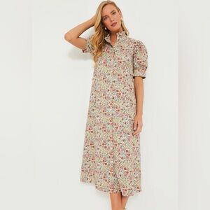 Tuckernuck Hyacinth House Louisa Chic Floral Button-Down Midi Dress